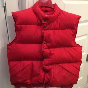 Vintage L.L. Bean Red Vest.  Goose down insulation
